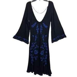 Vintage Urban Outfitters Wool Blend Embroidered Swing Dress - S